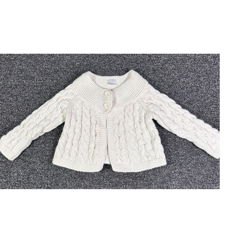 babyGap Cream Cable Knit Cardigan Sweater Off White 18-24 Months